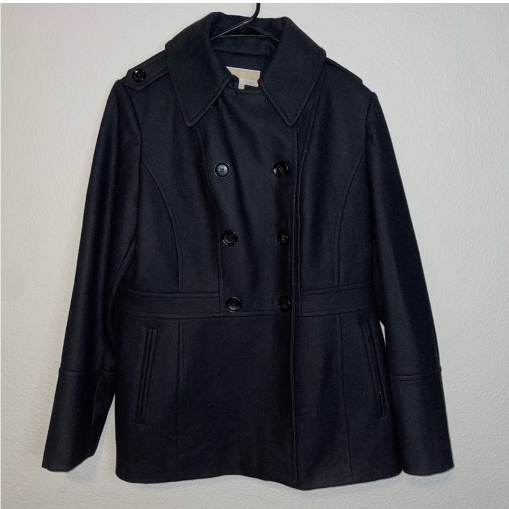 MICHAEL KORS Double Breasted Wool Pea Coat